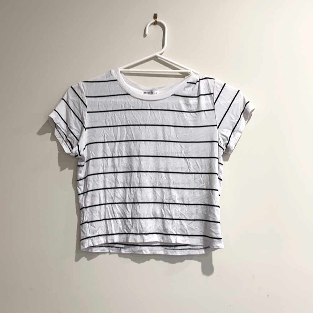 White and black crop top